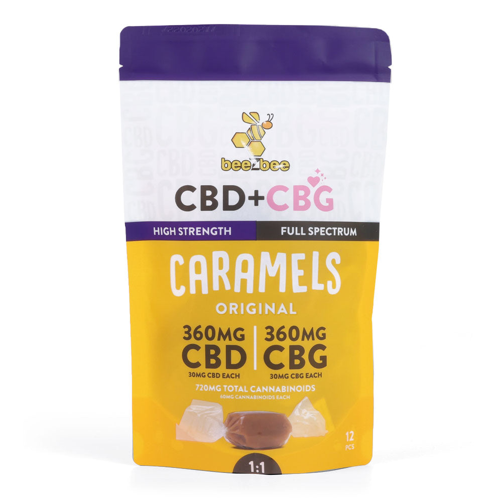 
            
                Load image into Gallery viewer, beeZbee CBD+CBG Caramels, 12 pack, high strength
            
        