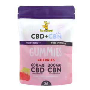 beeZbee CBD+CBN Gummies, cherry flavored, high strength