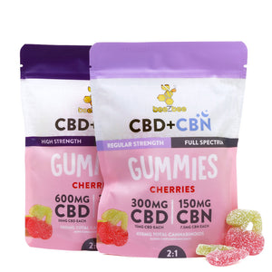 CBD+CBN Gummies, cherry flavored