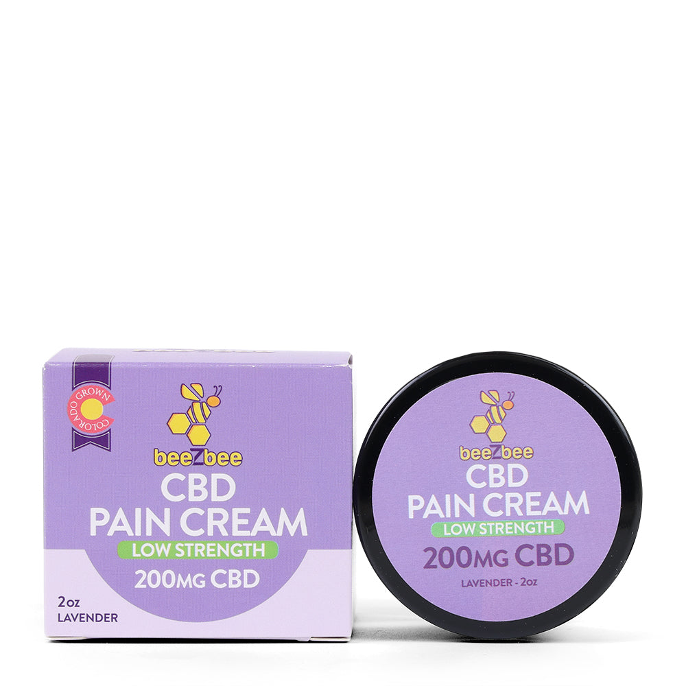 
            
                Load image into Gallery viewer, beeZbee CBD Pain Cream, low strength, lavender scented
            
        