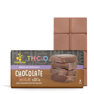 beeZbee THC-O Chocolate Bars in regular strength milk chocolate