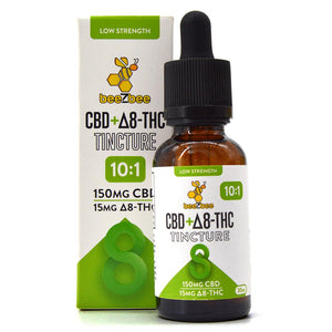 
            
                Load image into Gallery viewer, beeZbee CBD+Delta-8 THC Tinctures in low strength
            
        