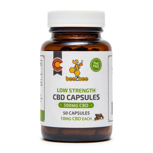 beeZbee CBD Capsules in low strength.